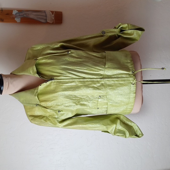 Ruby Rd Iridescent Fabric Zippered Jacket - Picture 1 of 6